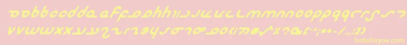 MasterdomBoldItalic Font – Yellow Fonts on Pink Background