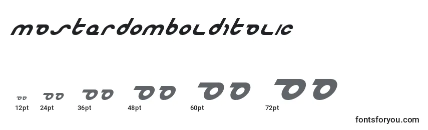 MasterdomBoldItalic Font Sizes