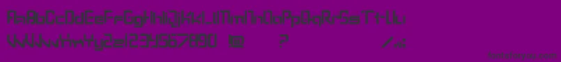 フォントLostp – 紫の背景に黒い文字