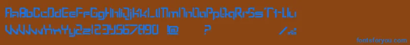 Lostp-fontti – siniset fontit ruskealla taustalla