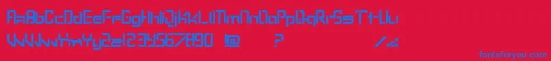 Lostp Font – Blue Fonts on Red Background