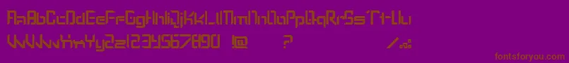 フォントLostp – 紫色の背景に茶色のフォント