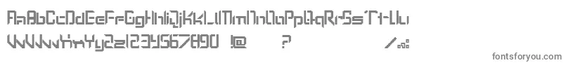 フォントLostp – 白い背景に灰色の文字