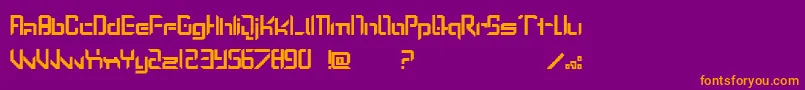 Lostp Font – Orange Fonts on Purple Background