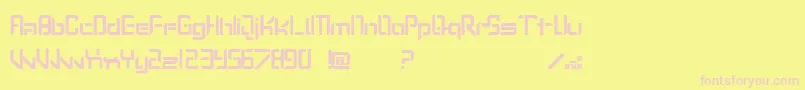 フォントLostp – ピンクのフォント、黄色の背景