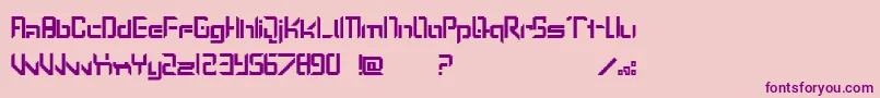 Lostp-fontti – violetit fontit vaaleanpunaisella taustalla