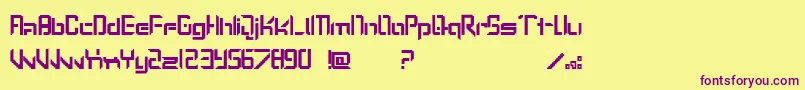 Lostp Font – Purple Fonts on Yellow Background