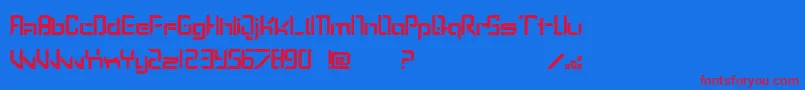 Lostp Font – Red Fonts on Blue Background
