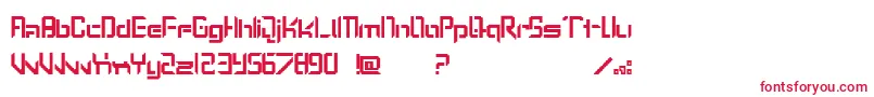 Шрифт Lostp – красные шрифты на белом фоне