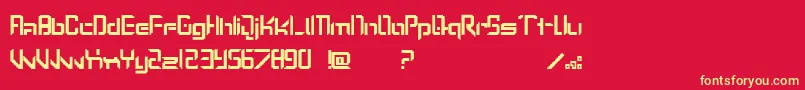 Lostp Font – Yellow Fonts on Red Background