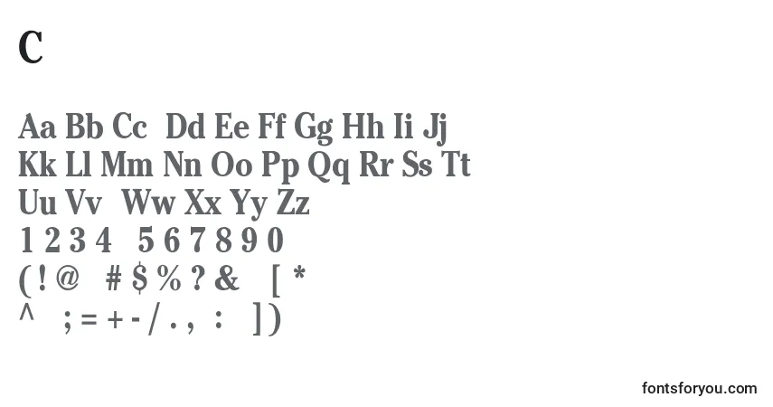 Fuente CheltenhamcndBold - alfabeto, números, caracteres especiales