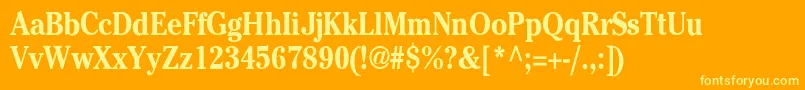 CheltenhamcndBold Font – Yellow Fonts on Orange Background