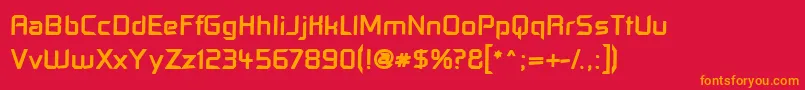 フォントControlFreakUpset – 赤い背景にオレンジの文字