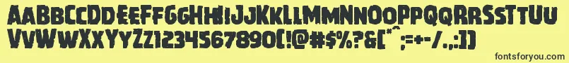 Howlinmad Font – Black Fonts on Yellow Background