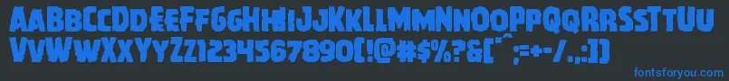 Howlinmad Font – Blue Fonts on Black Background