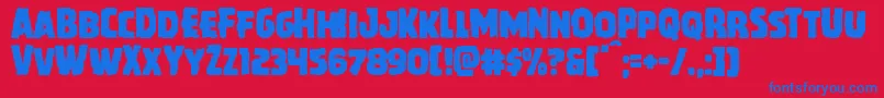 Howlinmad Font – Blue Fonts on Red Background