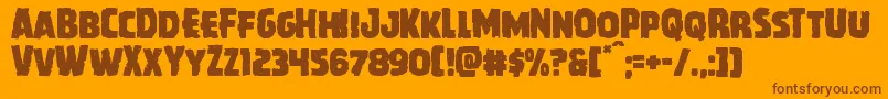 Howlinmad Font – Brown Fonts on Orange Background