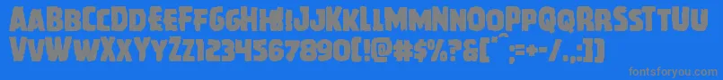 Howlinmad Font – Gray Fonts on Blue Background