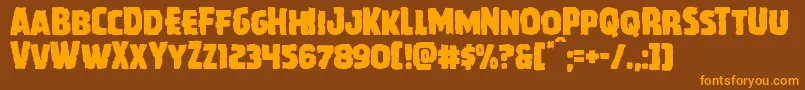 Howlinmad Font – Orange Fonts on Brown Background