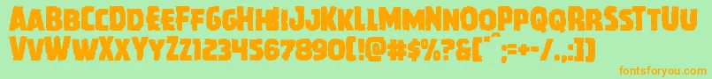 Howlinmad Font – Orange Fonts on Green Background