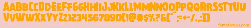 Howlinmad Font – Orange Fonts on Pink Background