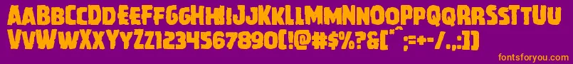 Howlinmad Font – Orange Fonts on Purple Background