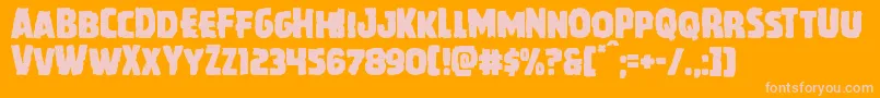 Howlinmad Font – Pink Fonts on Orange Background