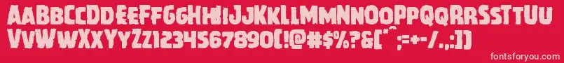 Howlinmad Font – Pink Fonts on Red Background