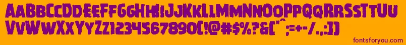 Howlinmad Font – Purple Fonts on Orange Background