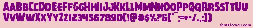 Howlinmad Font – Purple Fonts on Pink Background