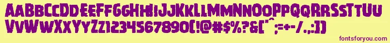 Howlinmad Font – Purple Fonts on Yellow Background