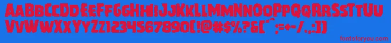 Howlinmad Font – Red Fonts on Blue Background