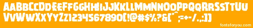 Howlinmad Font – White Fonts on Orange Background