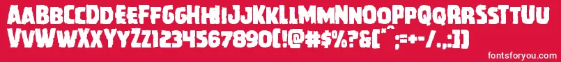 Howlinmad Font – White Fonts on Red Background