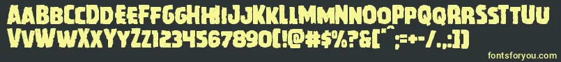 Howlinmad Font – Yellow Fonts on Black Background