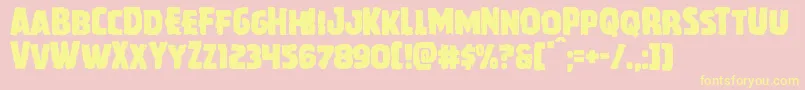 Howlinmad Font – Yellow Fonts on Pink Background