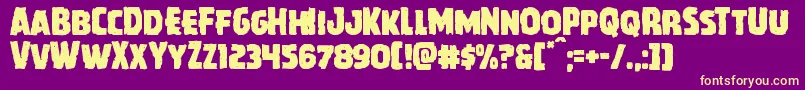 Howlinmad Font – Yellow Fonts on Purple Background