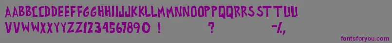 AllExesMustDiePg Font – Purple Fonts on Gray Background