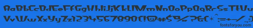 Fluoride Font – Black Fonts on Blue Background