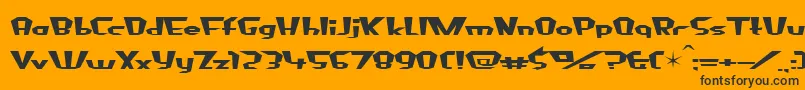 Fluoride Font – Black Fonts on Orange Background