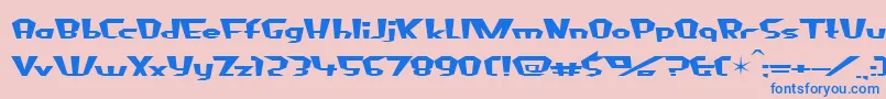 Fluoride Font – Blue Fonts on Pink Background