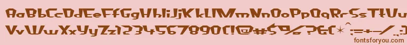 Fluoride Font – Brown Fonts on Pink Background