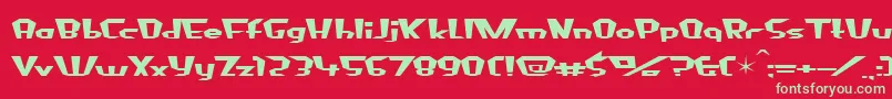 Fluoride Font – Green Fonts on Red Background