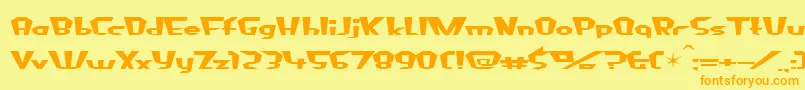 Fluoride Font – Orange Fonts on Yellow Background