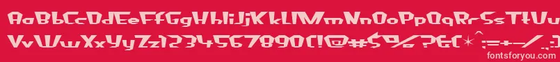 Fluoride Font – Pink Fonts on Red Background