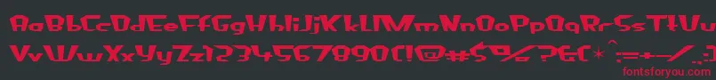 Fluoride Font – Red Fonts on Black Background