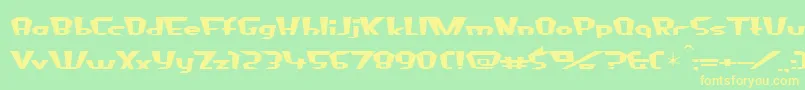 Fluoride Font – Yellow Fonts on Green Background