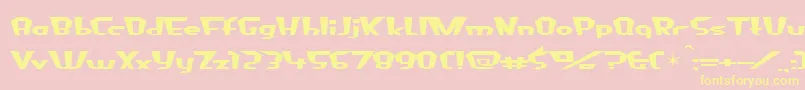 Fluoride Font – Yellow Fonts on Pink Background