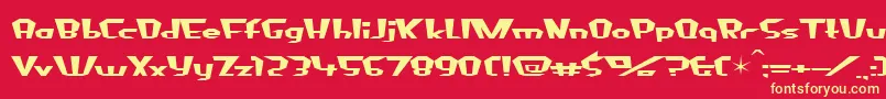 Fluoride Font – Yellow Fonts on Red Background