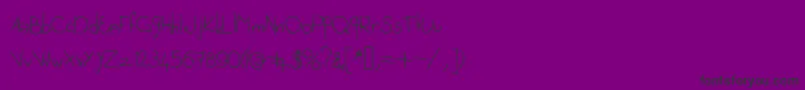 Jenetoublieraijamais Font – Black Fonts on Purple Background